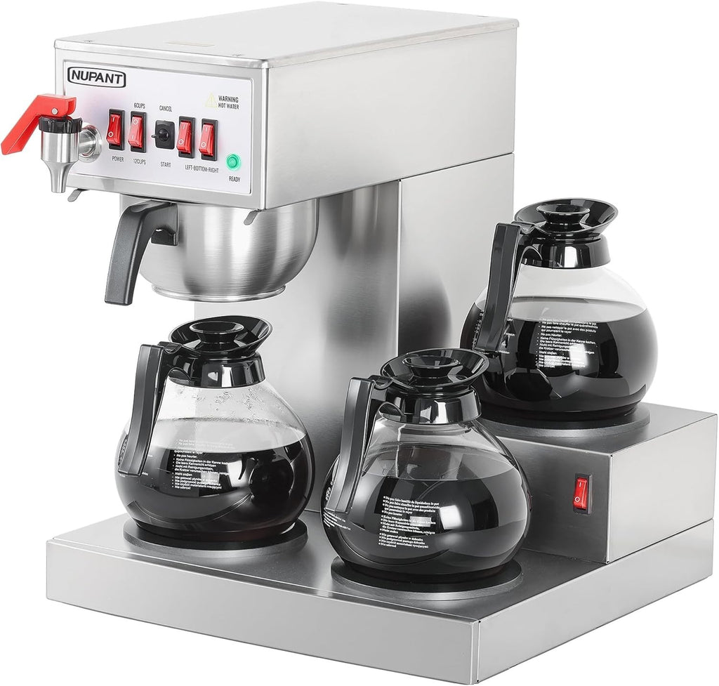 Nupant 12 Cup Commercial Coffee Maker-Automatic Water Fill-New Open Box Special