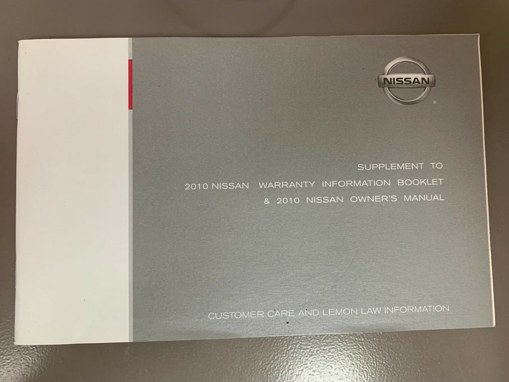 2010 Nissan Altima Sedan Genuine OEM Owner's Manual Set w/Case and Bonus Key FOB