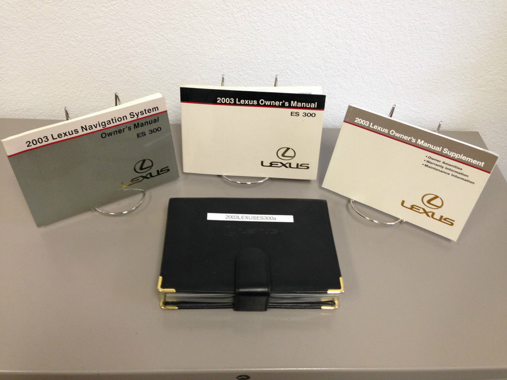 2003 Lexus ES 300 Genuine OEM Owner's Manual Set w/Navigation Manual & Case