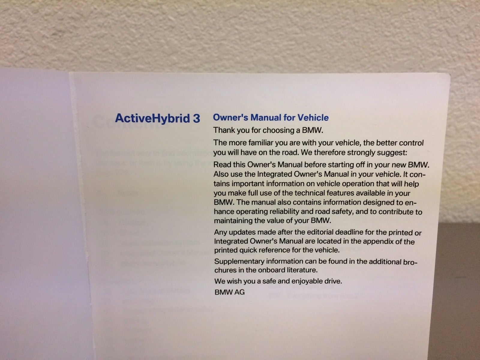 2014 BMW Active Hybrid 3 OEM Owner's Manual w/ iDrive & Navigation Instructions