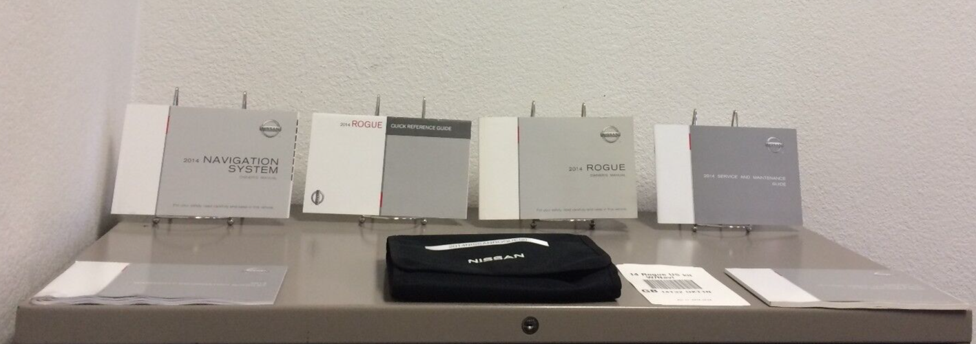 2014 Nissan Rogue Genuine OEM Owner's Manual Set w/Case & Navigation Manual