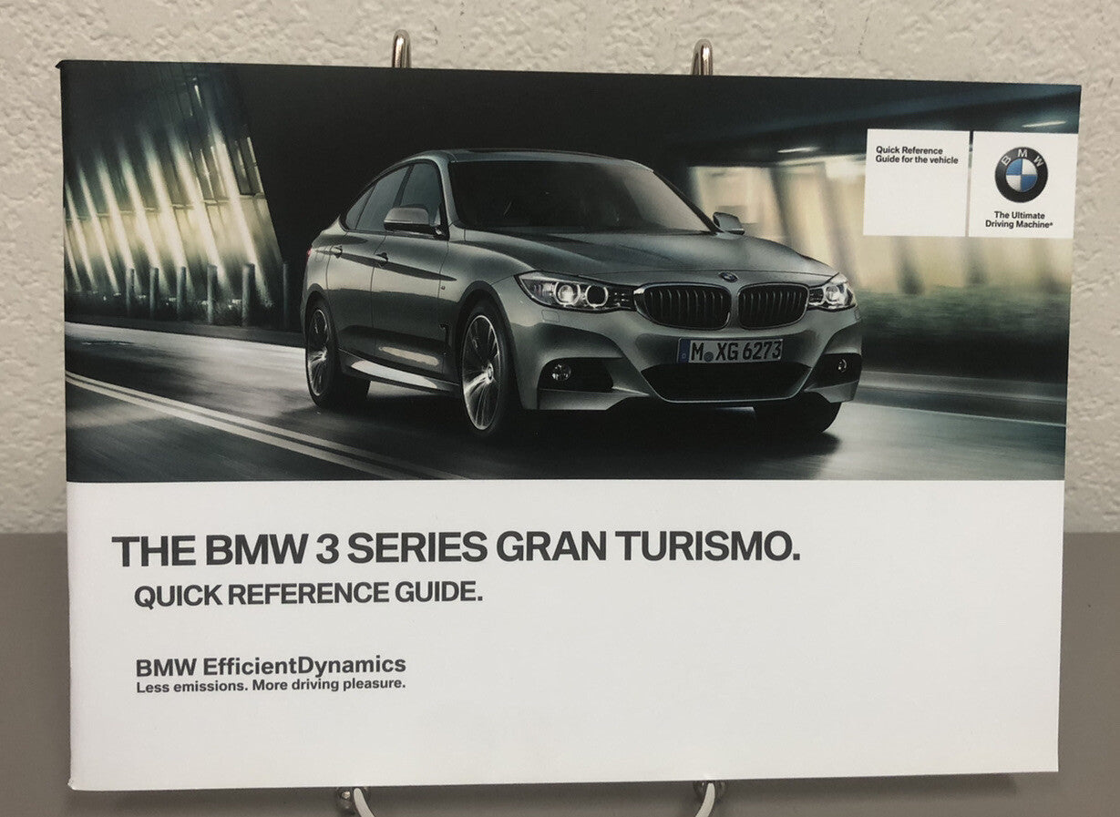 2014 BMW 3 Series Gran Turismo 328i 335i xDrive Owner Manual w/iDrive Navigation