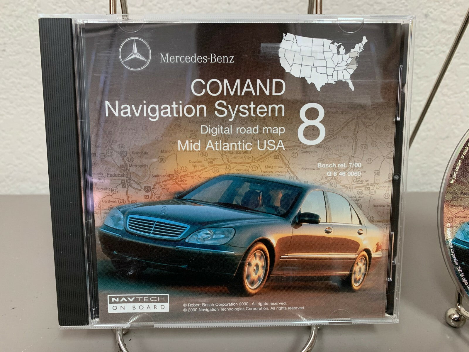 1999-2000 Mercedes Comand Navigation Disc 8 (DE/VA/DC & Parts of MD/NJ/NC&PA)