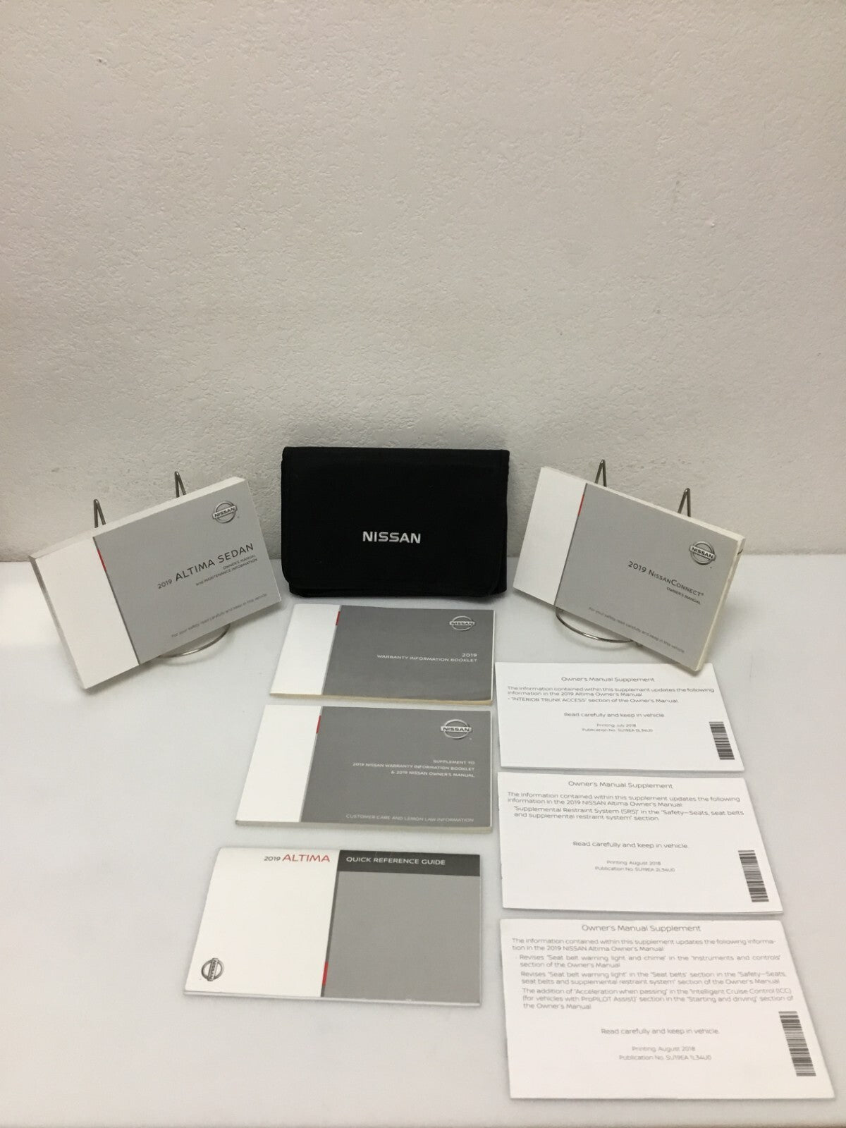 2019 Nissan Altima OEM Owner's Manual Set with Supplemental Manuals & Case