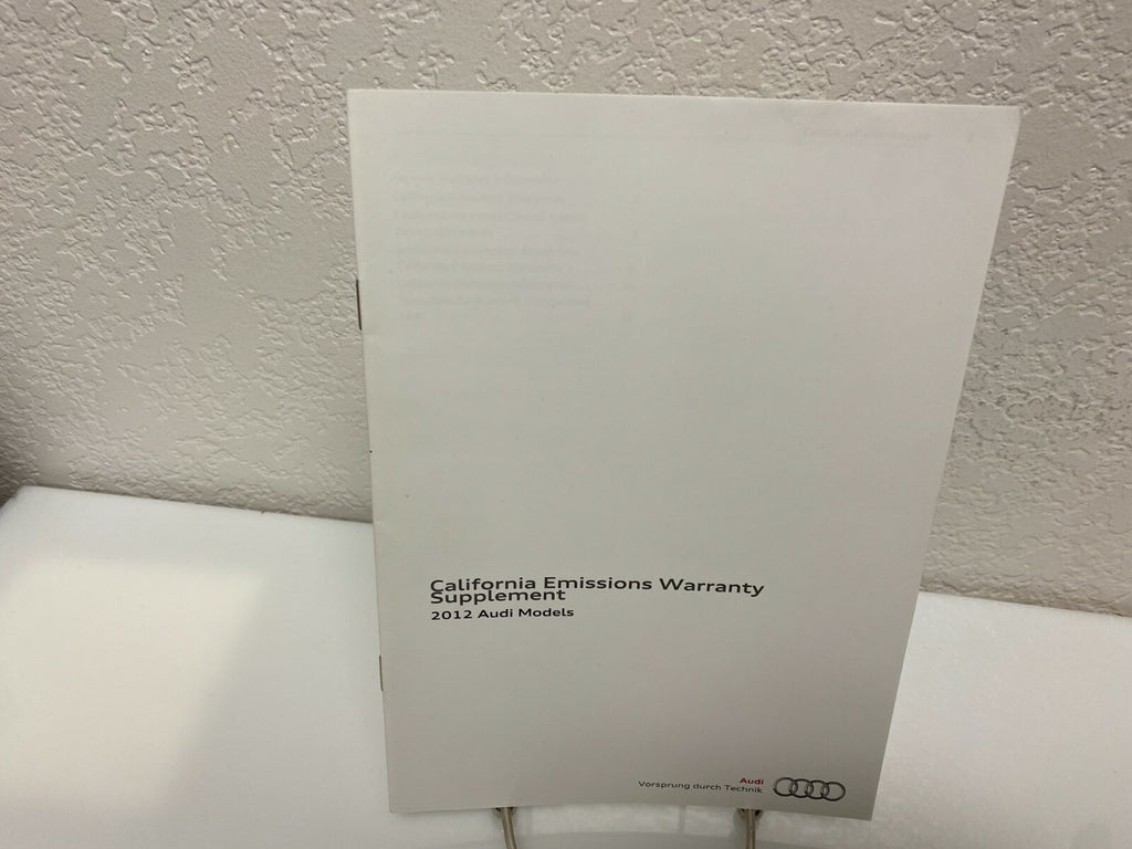 2012 Audi A4 Genuine OEM Owner's Manual Set with Audi Case--Free Shipping!