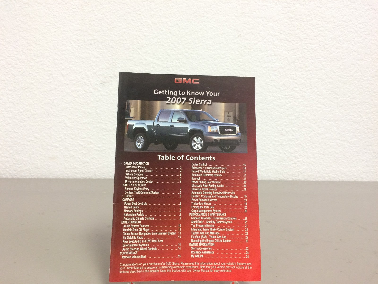 2007 GMC Sierra 1500 Genuine OEM Owner's Manual w/Case & Bonus Key FOB