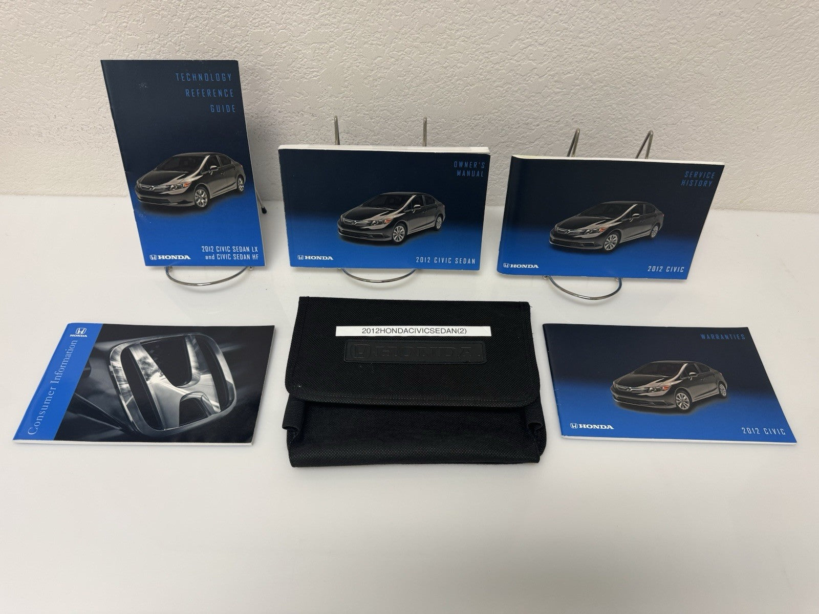 2012 Honda Civic Sedan Genuine OEM Owner's Manual Set w/Case