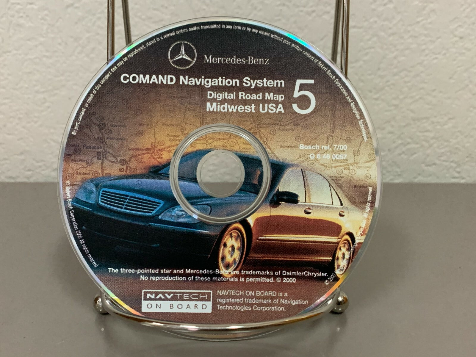1999-2000 Mercedes Comand Navigation Disc 5 (Midwest--IL, IN, MI,OHIO & WI)
