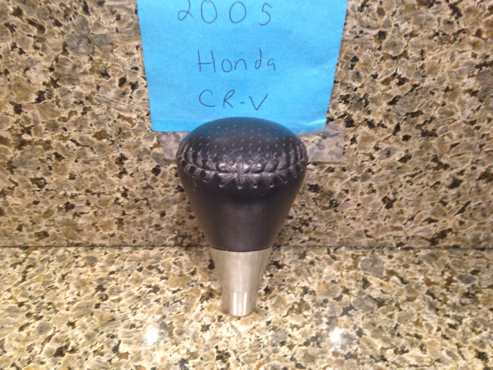 2005 Honda CR-V OEM Shift Knob Black Leather And Chrome