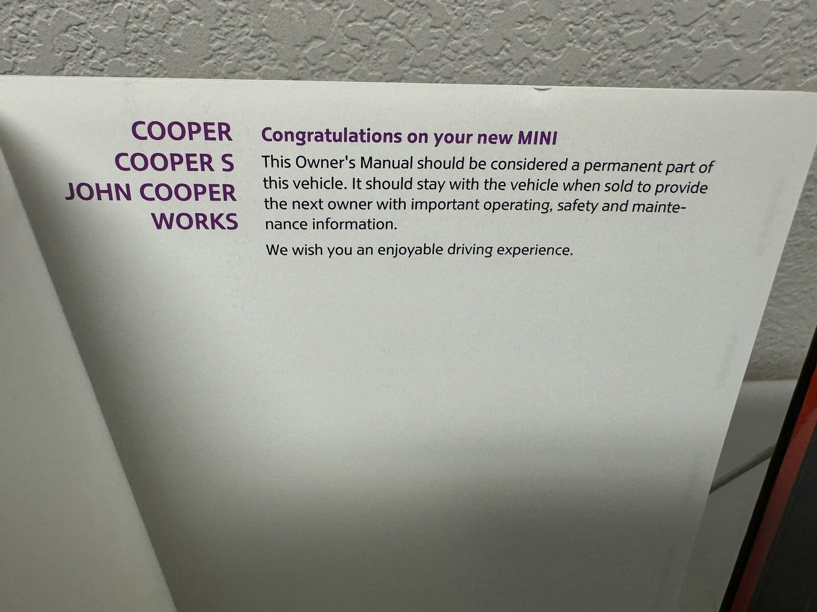 2011 Mini Cooper/Mini Convertible Genuine OEM Owner's Manual Set w/Mini Case