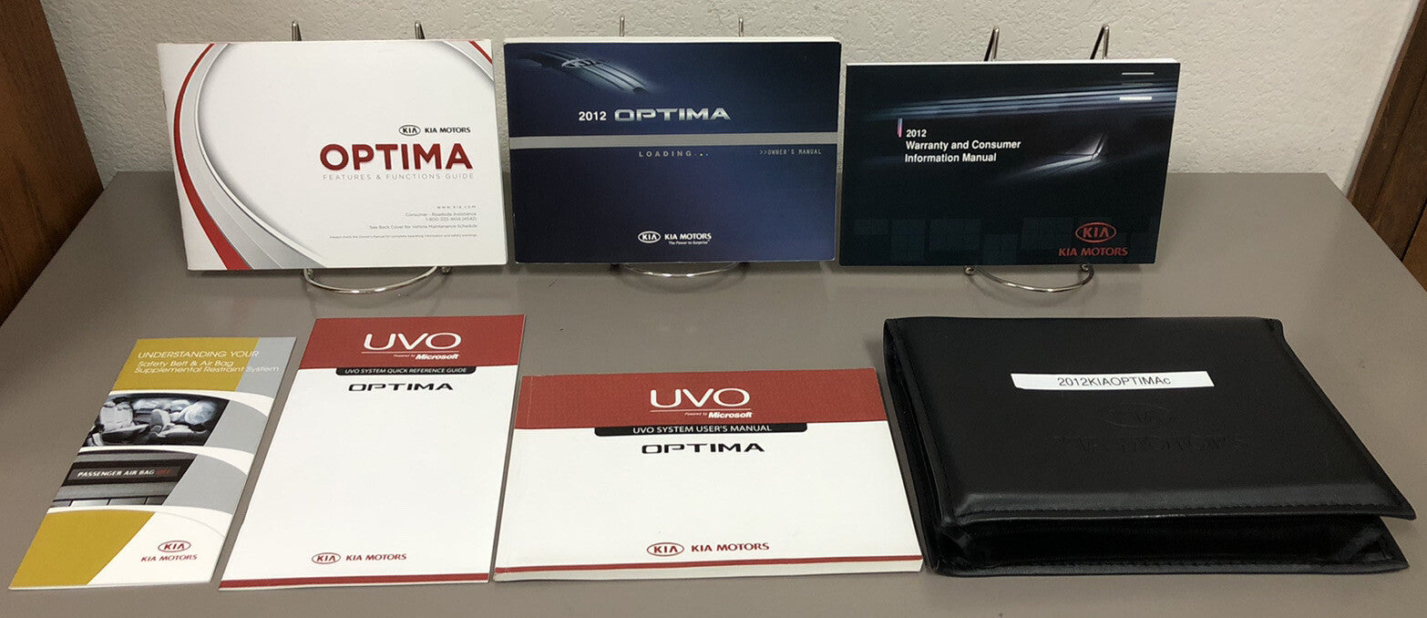 2012 Kia Optima Genuine OEM Owner's Manual with Supplements & Case-Free Shipping