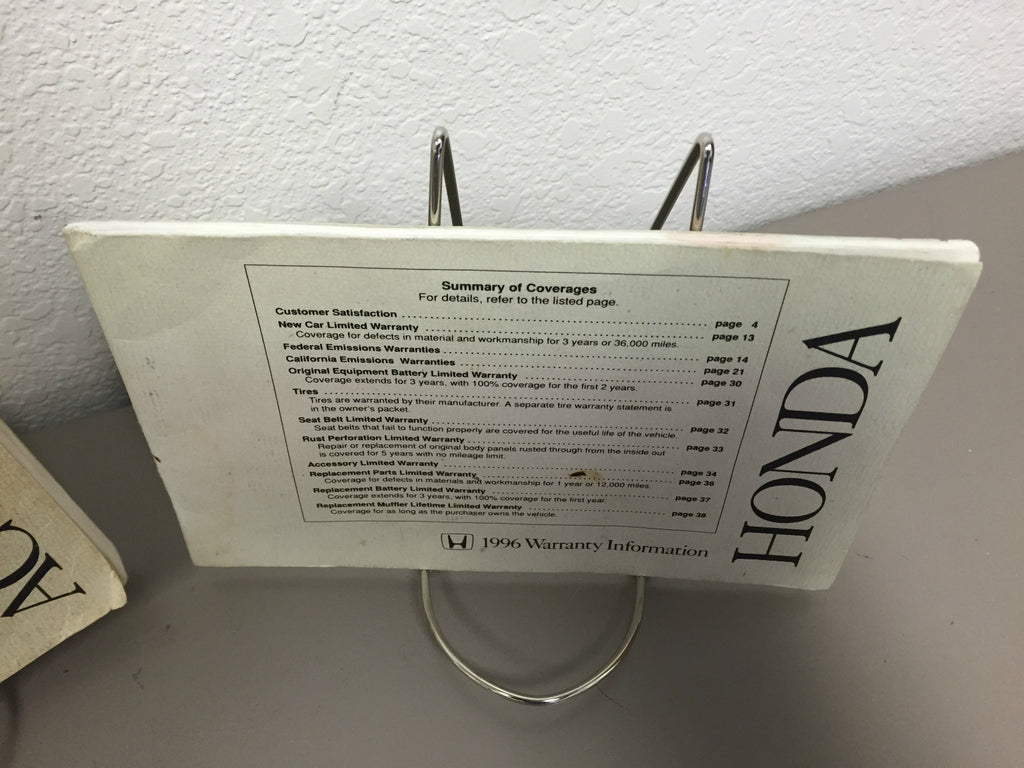 1996 Honda Accord Genuine OEM Factory Owner's Manual--Fast Free Shipping
