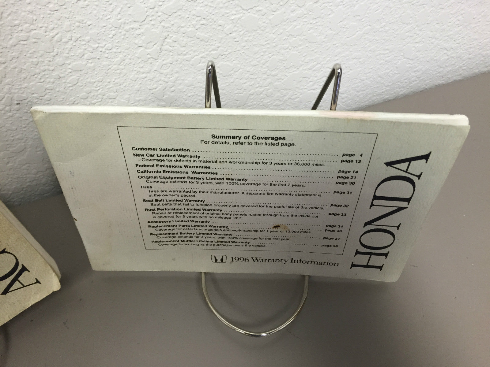 1996 Honda Accord Genuine OEM Factory Owner's Manual--Fast Free Shipping