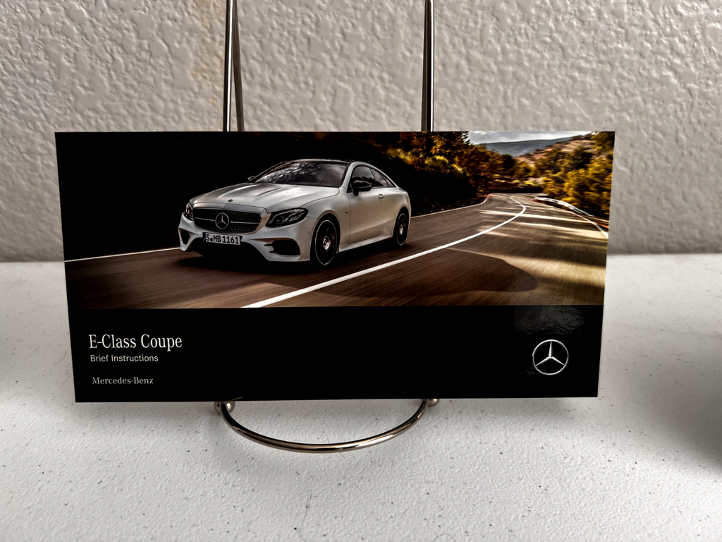 2018 Mercedes-Benz E-Class Coupe Owner's Manual Set w/ supplements and case.