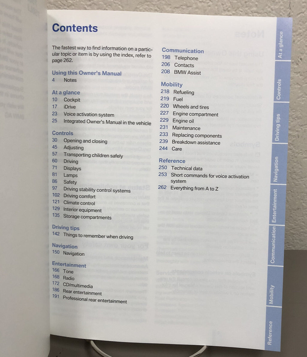 2009 BMW 7-Series 750i 750Li w/ iDrive Genuine OEM Owner's Manual Set w/BMW Case