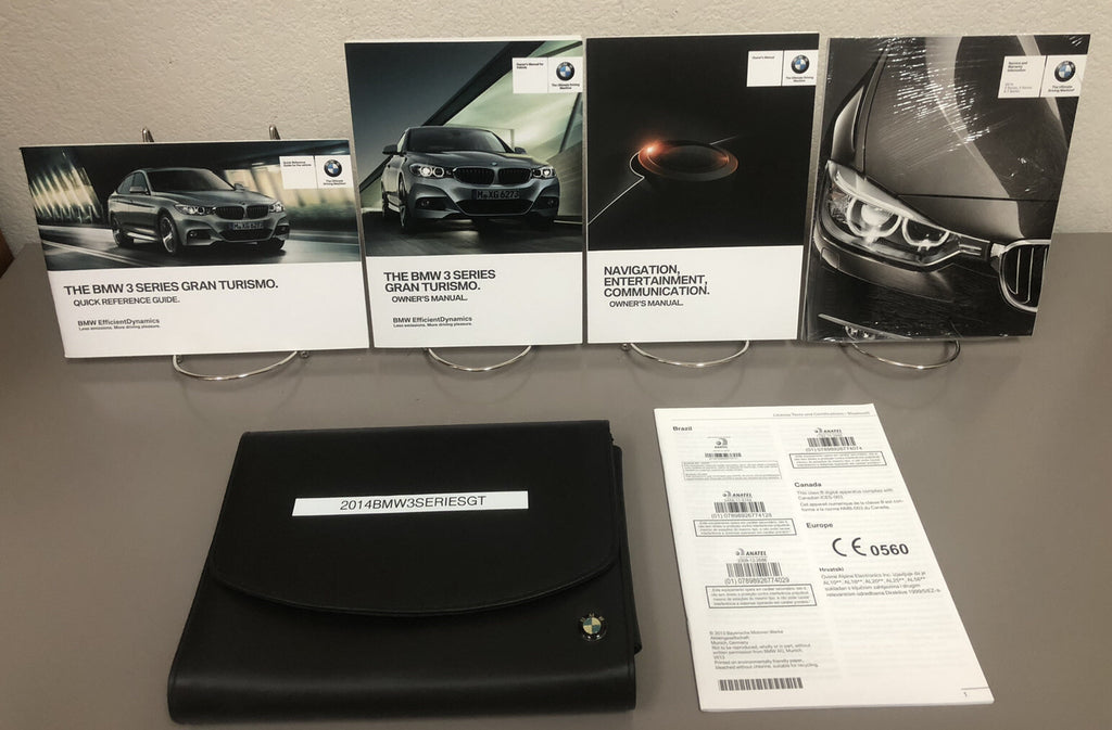 2014 BMW 3 Series Gran Turismo 328i 335i xDrive Owner Manual w/iDrive Navigation