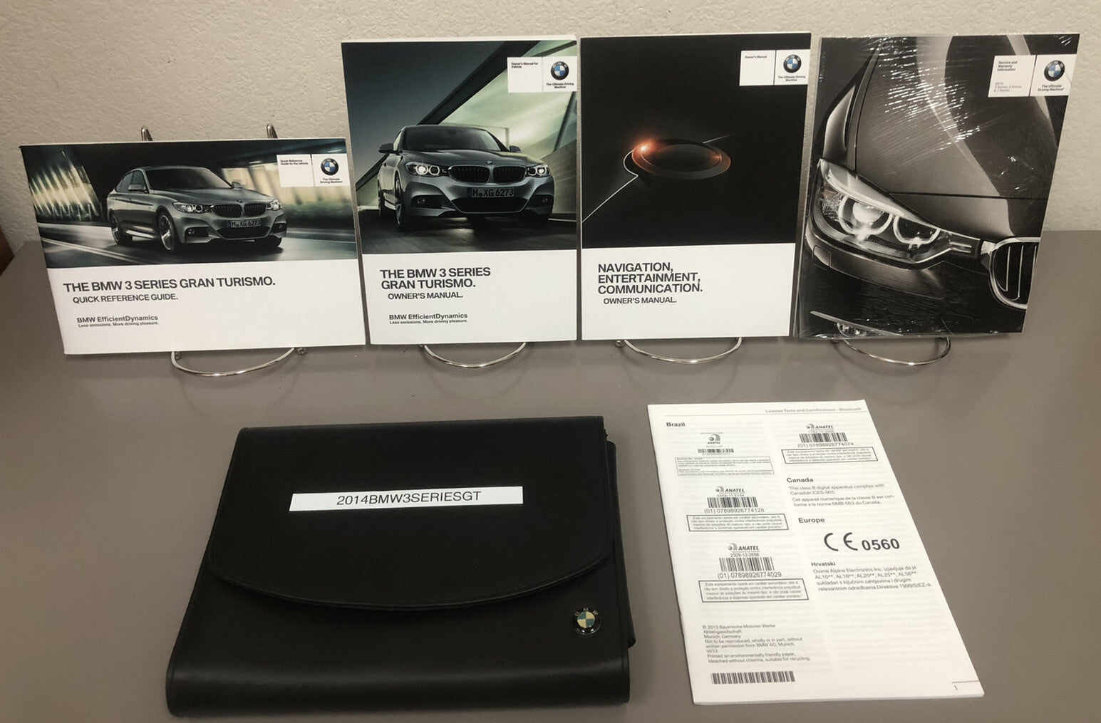 2014 BMW 3 Series Gran Turismo 328i 335i xDrive Owner Manual w/iDrive Navigation
