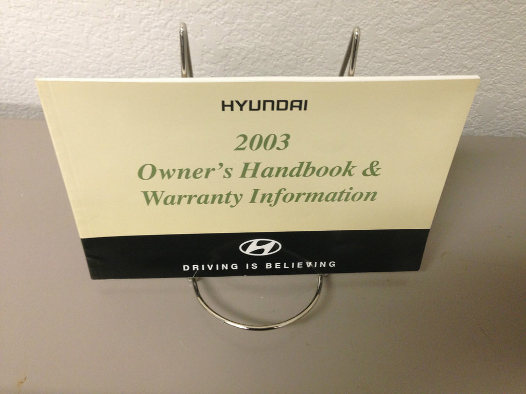 2003 Hyundai Santa Fe Genuine OEM Owner's Manual Set w/Hyundai Case--Ships Free!
