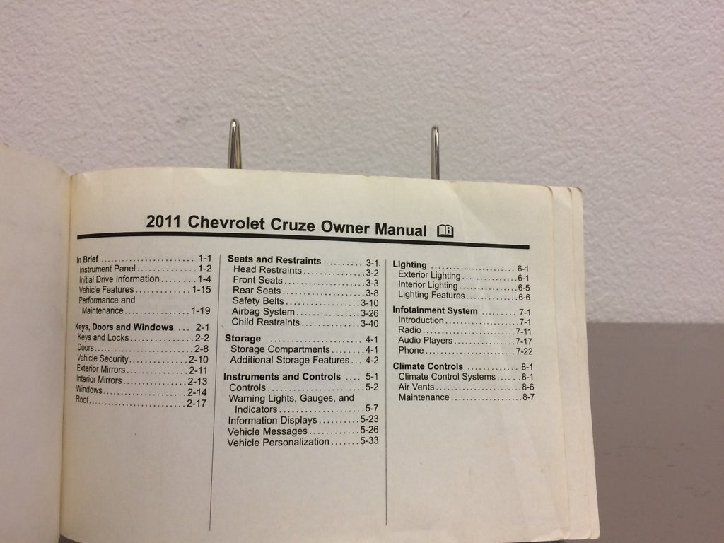 2011 Chevrolet Cruze Genuine OEM Owner's Manual Set--Free Shipping!