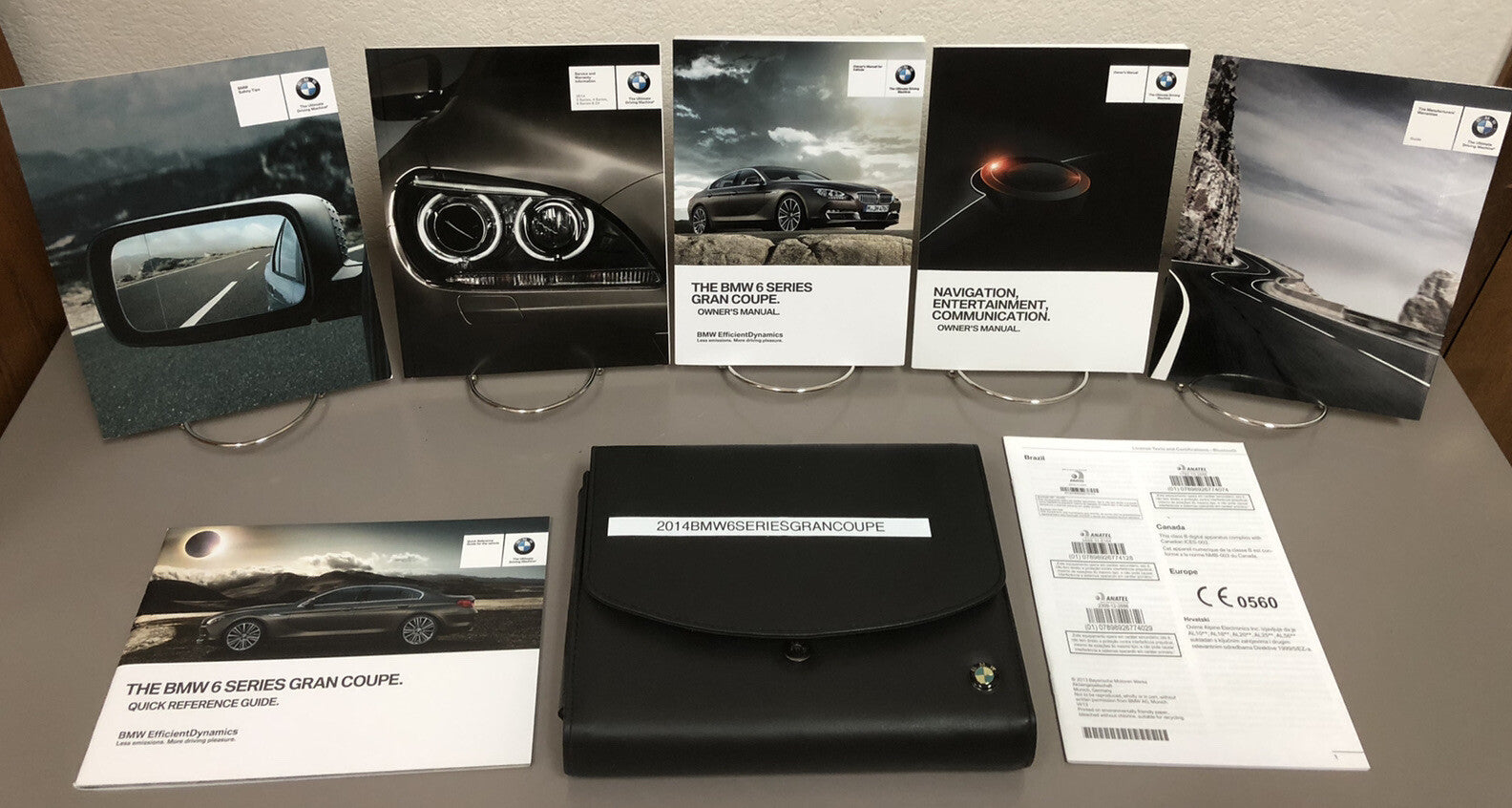 2014 BMW 6 Series Gran Coupe Genuine OEM Owner's Manual Set w/ iDrive and Case