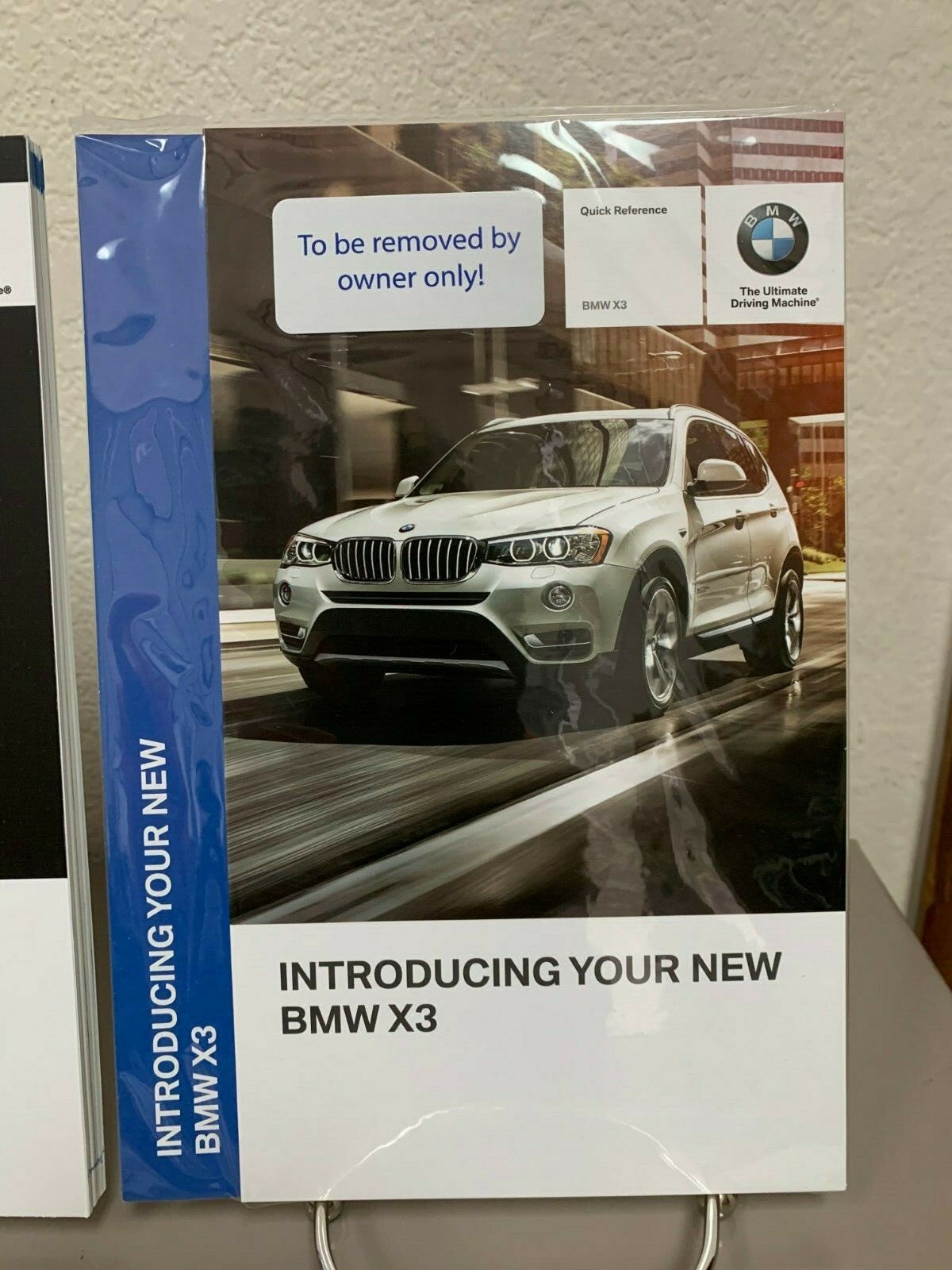 2016 BMW X3 Genuine OEM Owners Manual Set w/BMW Case, Nav Manual & Bonus Key FOB