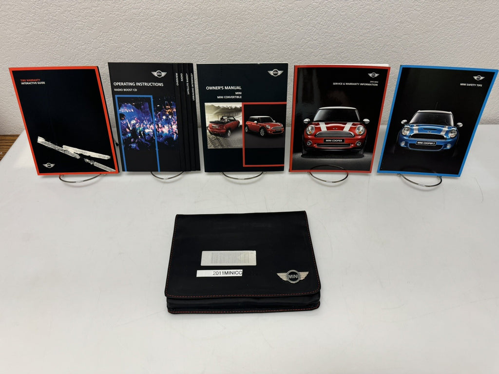 2011 Mini Cooper/Mini Convertible Genuine OEM Owner's Manual Set w/Mini Case