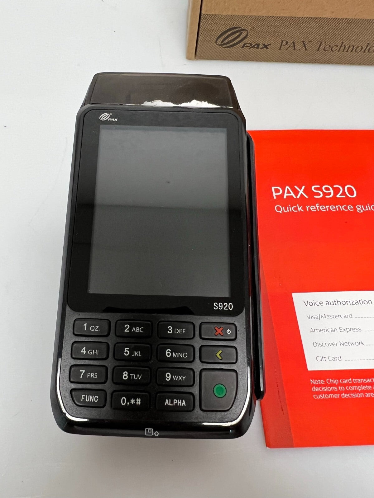 USED PAX S920 MOBILE PAYMENT TERMINAL COMES WITH BONUS TERMINAL FREE SHIPPING.