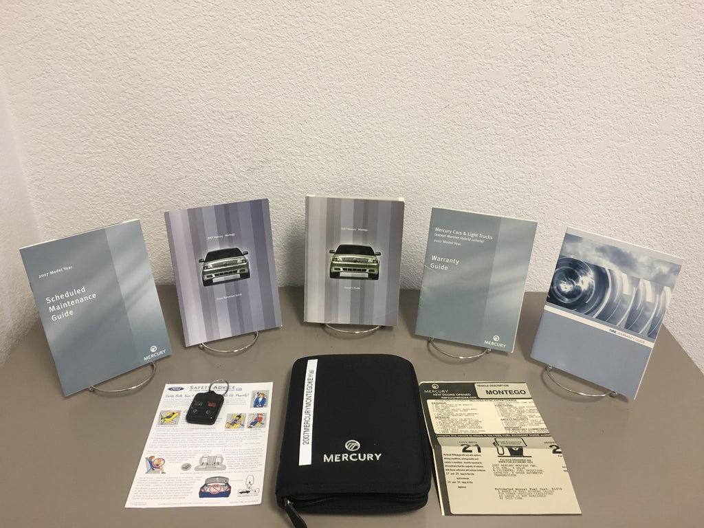 2007 Mercury Montego Genuine OEM Owner's Manual Set w/Case and Bonus Key FOB