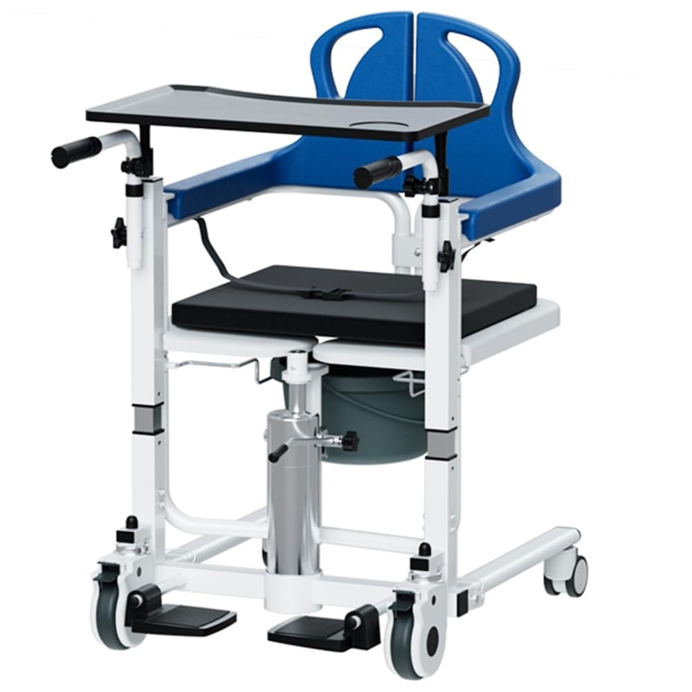 Hydraulic Patient Lift Nursing Chair 4 in 1 Shower Chair Transport Wheelchair