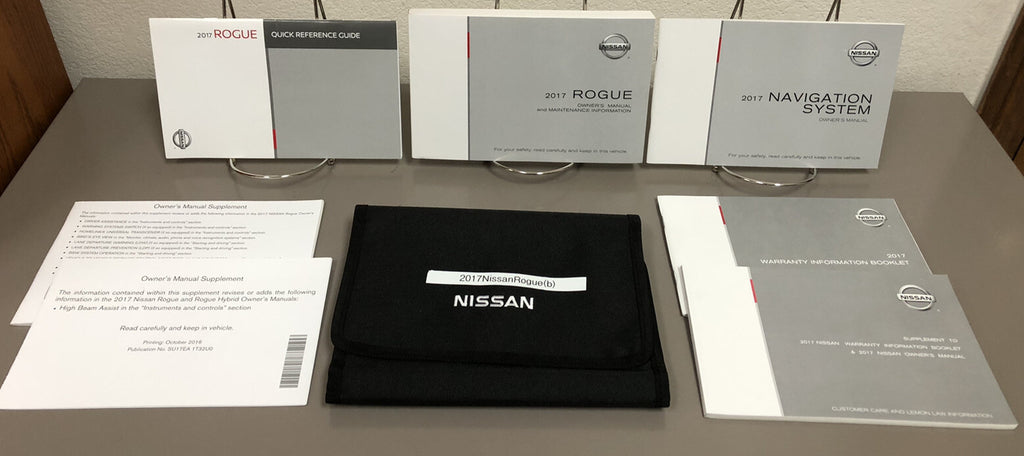 2017 Nissan Rogue Genuine OEM Owner's Manual Set with Protective Nissan Case