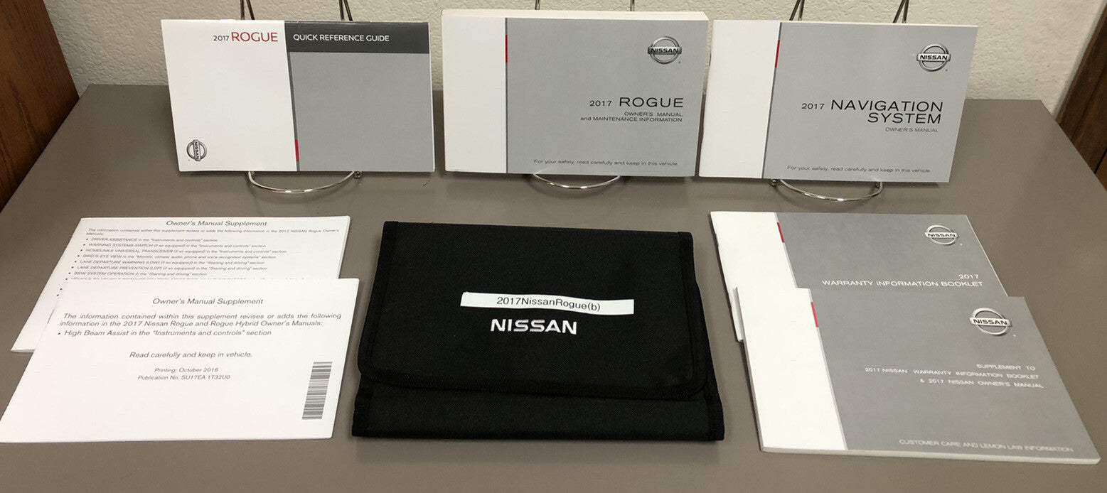 2017 Nissan Rogue Genuine OEM Owner's Manual Set with Protective Nissan Case