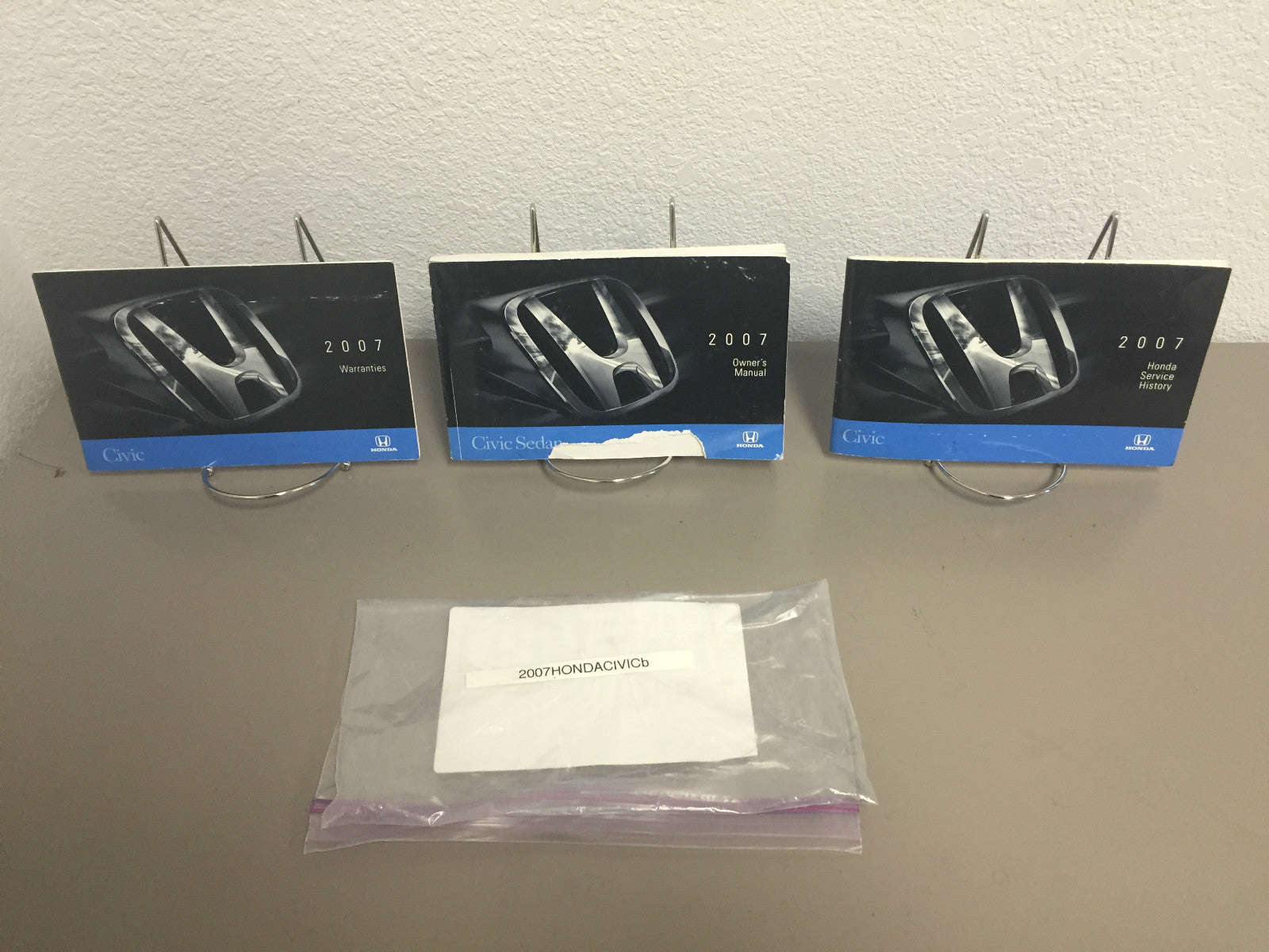 2007 Honda Civic Sedan Genuine OEM Owner's Manual Set--Free Shipping!