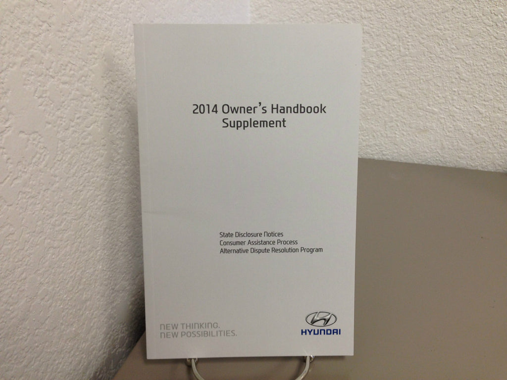 2014 Hyundai Elantra Coupe OEM Owner's Manual w/ Supplements, Good Condition