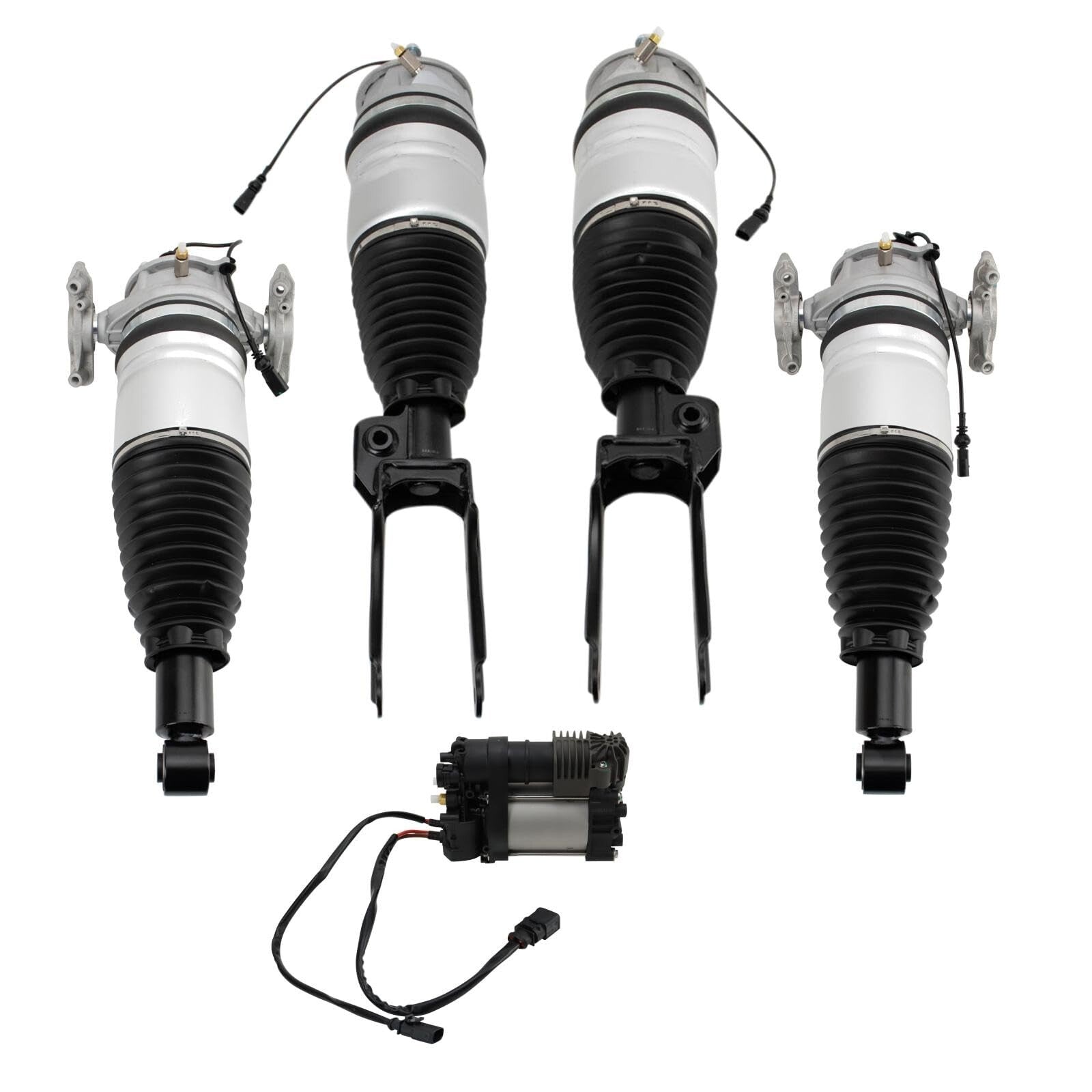 TRQ Air Suspension Kit For 2011-2018 Porsche Cayenne-Rear Pair w/air Compressor