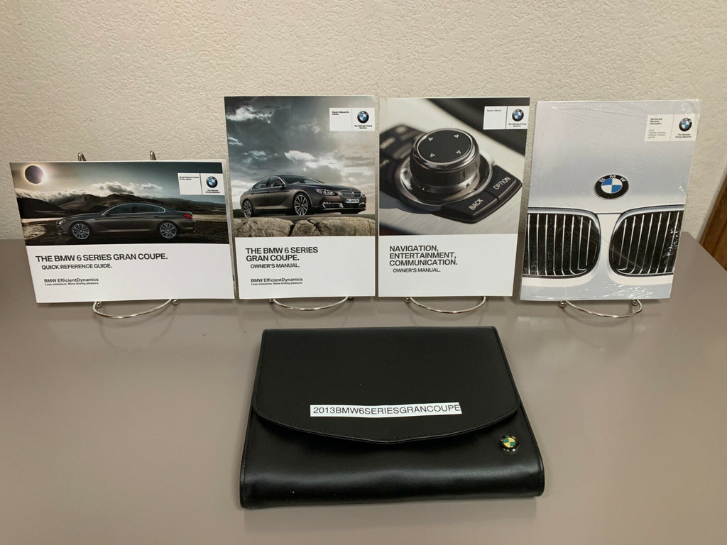 2013 BMW 6 Series Gran Coupe 640i 650i Owner's Manual Set w/iDrive & Navigation