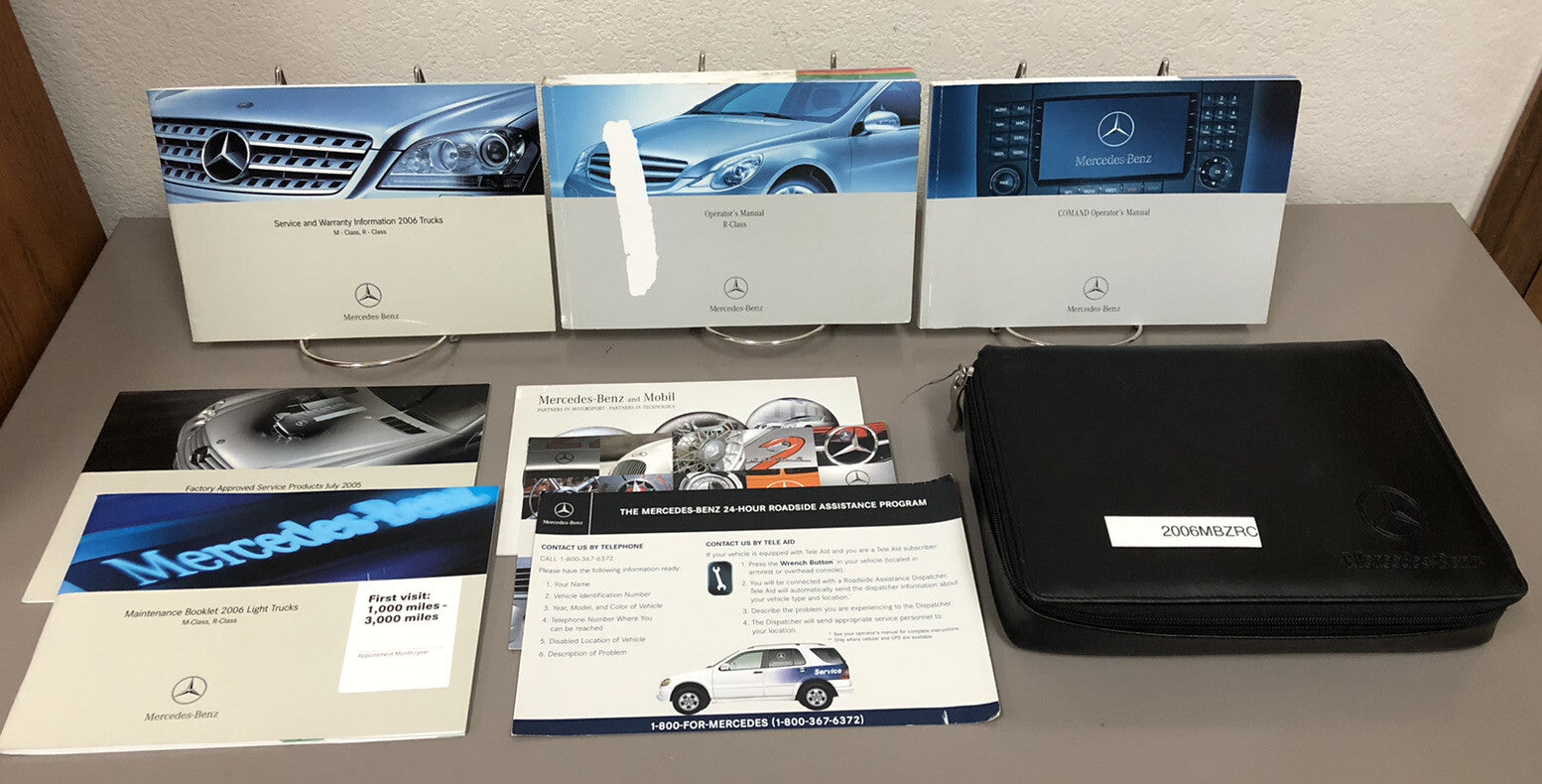 2006 Mercedes-Benz R-Class R350 R500 Owner's Manual Set w/COMAND Manual & Case!