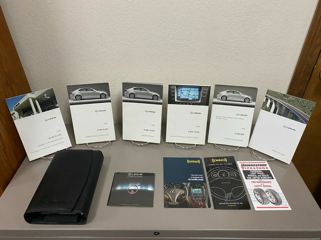 2008 Lexus IS350 IS250 Genuine OEM Owner's Manual Set w/Case--Free Shipping!!!