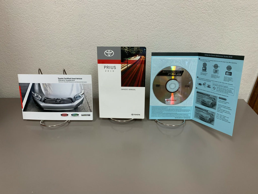 2010 Toyota Prius Genuine OEM Owner's Manual Set with Quick Reference DVD