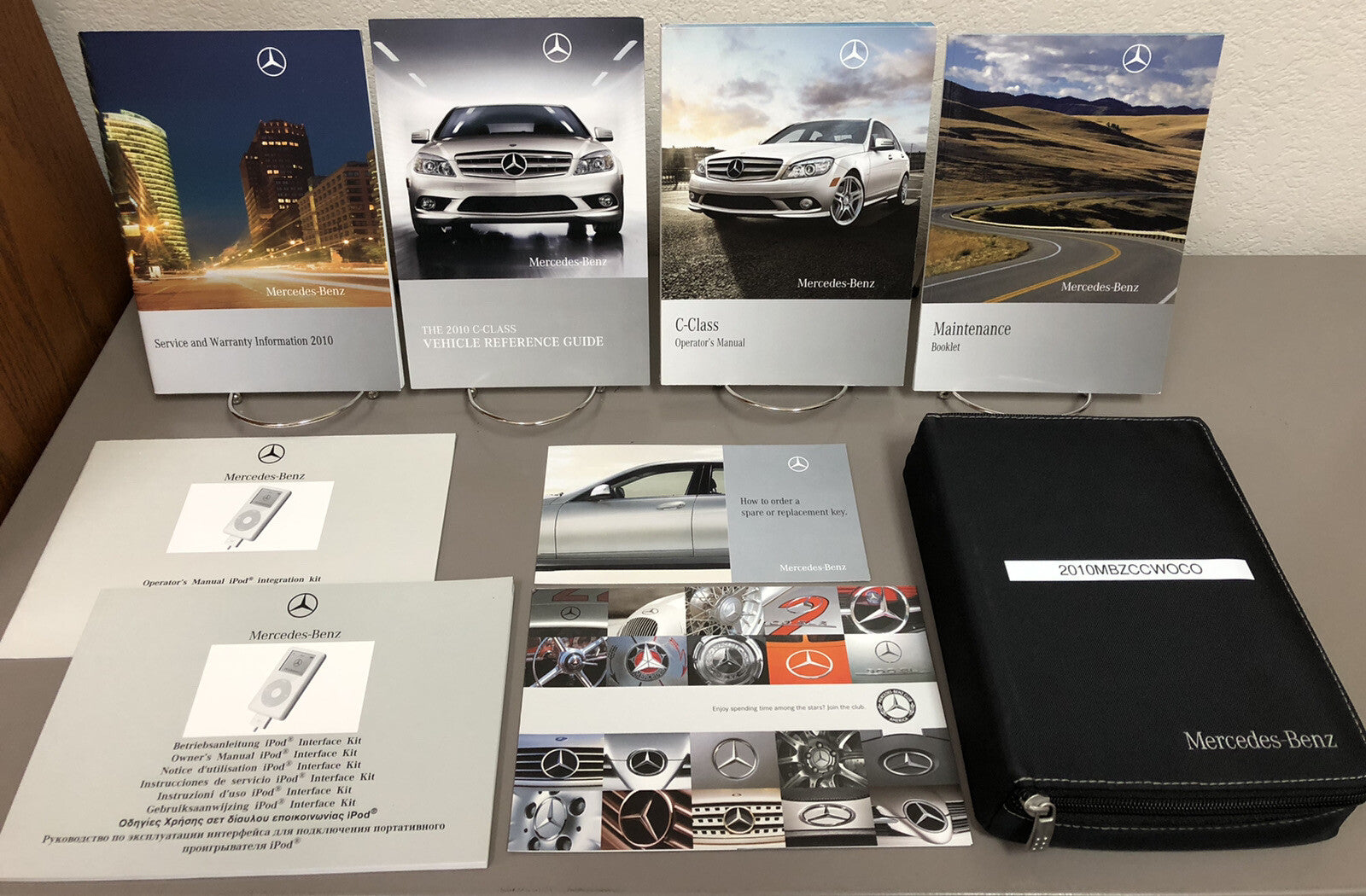 2010 Mercedes Benz C-Class C250 C300 C350 C63 AMG OEM Owner's Manual Set w/Case