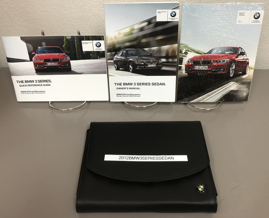 2012 BMW 3 Series Sedan 328i 335i OEM Owner's Manual Set w/BMW Case & iDrive
