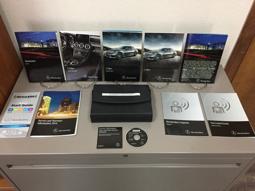 2016 Mercedes-Benz C-Class C350e Hybrid Sedan Genuine OEM Owner's Manual Set