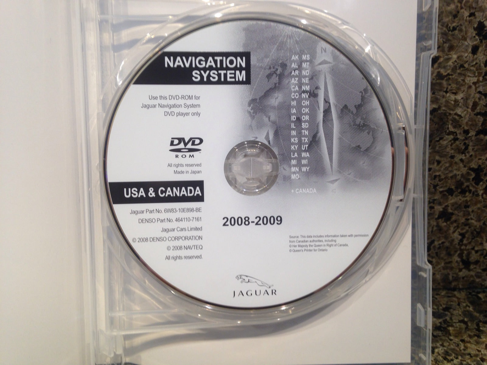 2008 2009 Jaguar XF Series Navigation DVD Map 2 Disc Set w/Case 6W93-10E898-BE