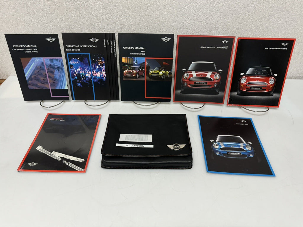 2010 Mini Cooper/Mini Convertible Genuine OEM Owner's Manual Set w/Mini Case
