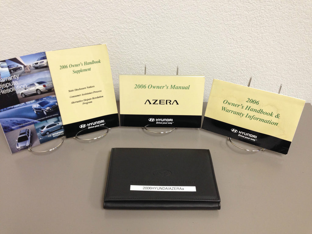 2006 Hyundai Azera Genuine OEM Owner's Manual Set with Case - Free Shipping