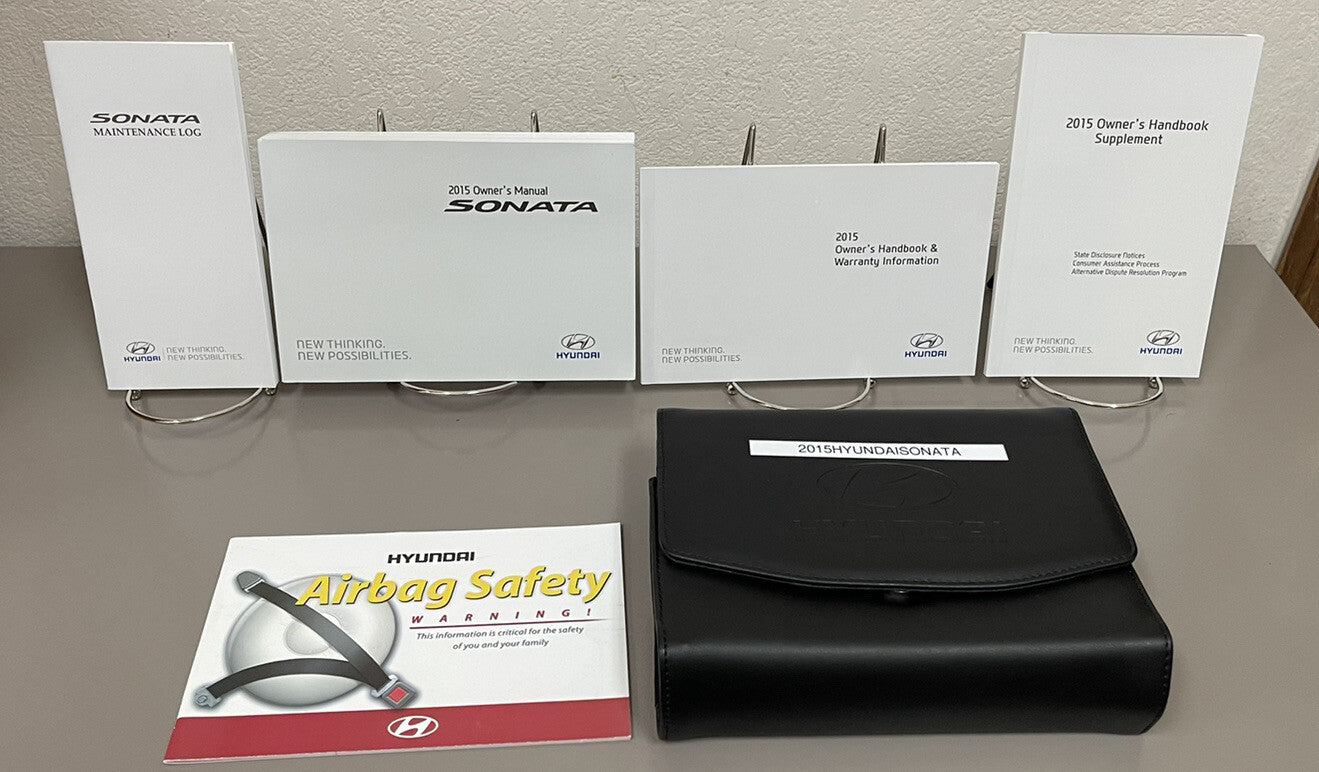 2015 Hyundai Sonata Genuine OEM Owner's Manual w/ Supplements & Case-Ships Free