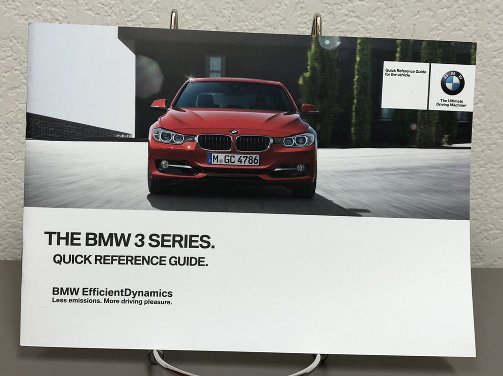 2012 BMW 3 Series Sedan 320i 328i 335i Genuine OEM Owner Manual w/Bonus Key FOB