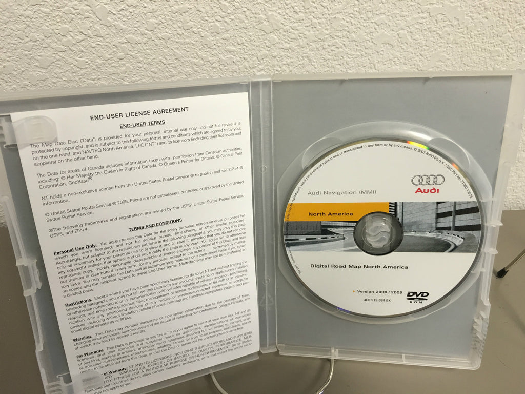 AUDI Navigation System North America DVD - Version 2008/2009