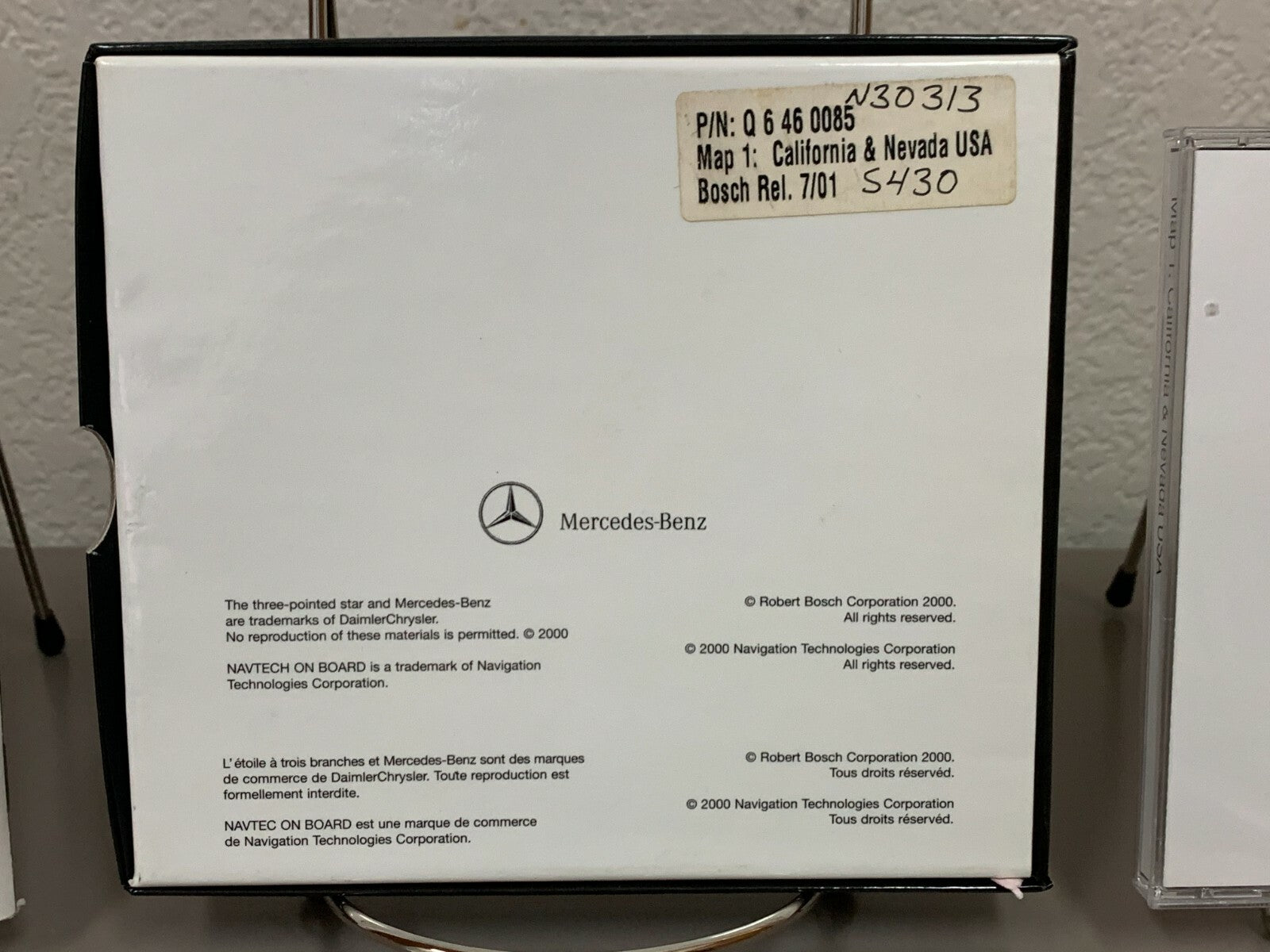 2000 2001 2002 Mercedes-Benz S-Class Comand Navigation DVD California & Nevada