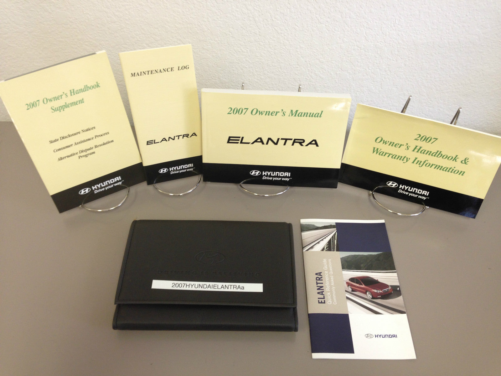 2007 Hyundai Elantra OEM Owner's Manual with Supplements and Case