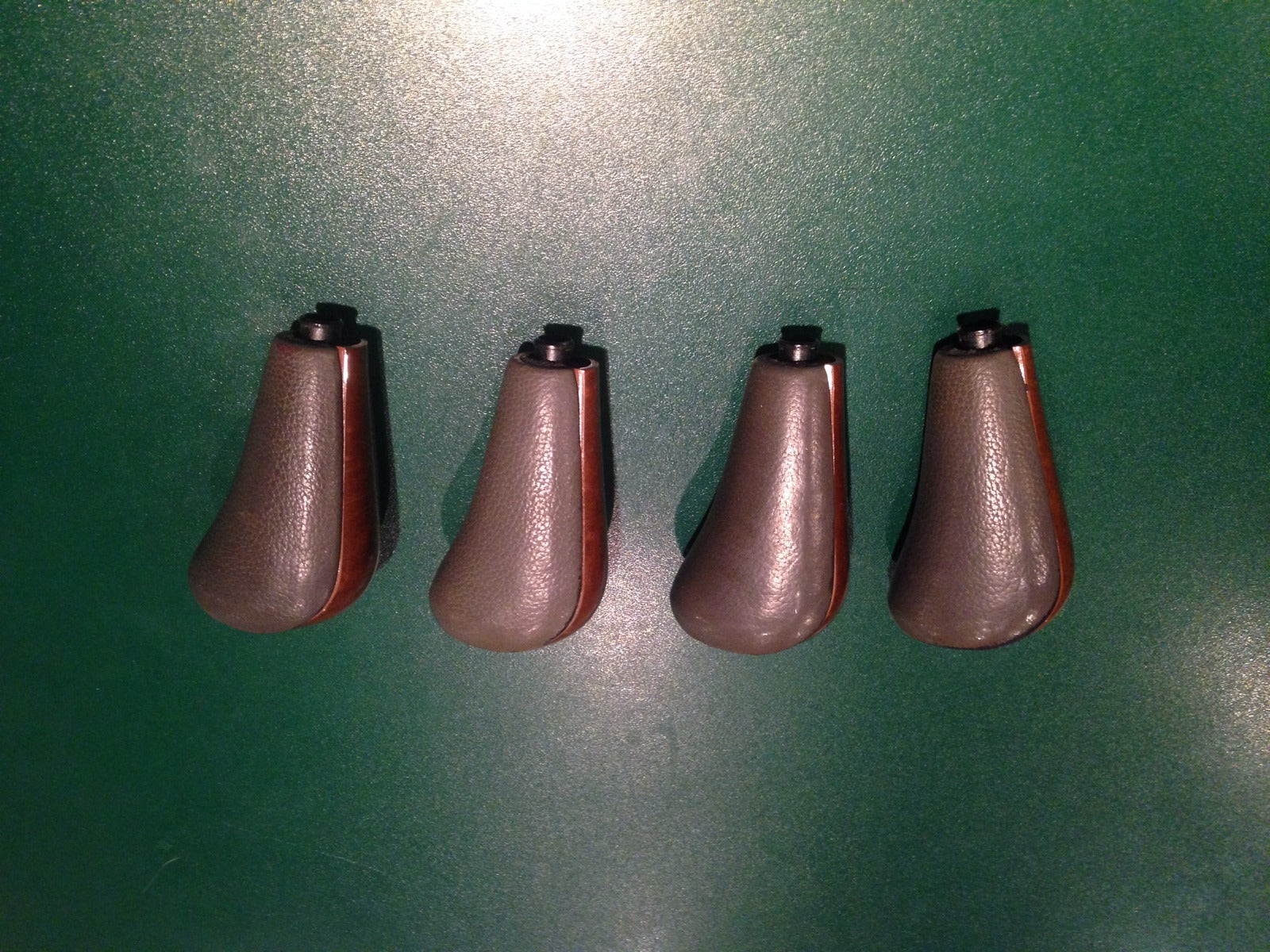 GENUINE OEM LEXUS WALNUT BURLWOOD LIGHT MAHOGANY AND GRAY LEATHER SHIFT KNOB